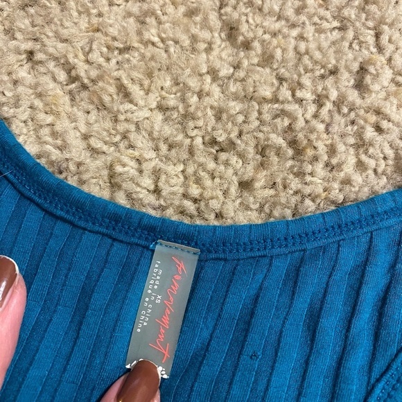 FP Movement Women’s Blissed Out Romper in Teal Size XS Activewear One Piece - Picture 4 of 9